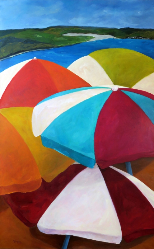 Umbrellas at The Oasis by artist Olga Lora